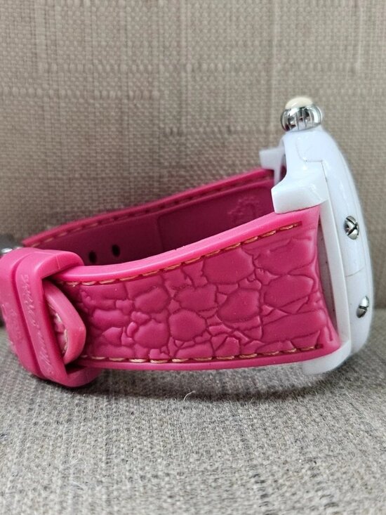 Glam Rock Women Wristwatch MIAMI BEACH Pink Rubber Band Analog Quartz Watch $945 main image 4